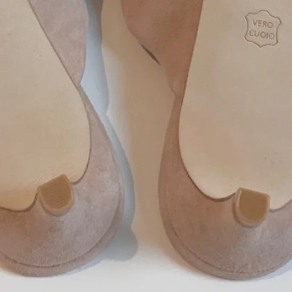 JOIE Caleah Peach Pink Suede Mules Kitten Heel Pointed Toe Sandal Leather Pumps - Picture 15 of 15